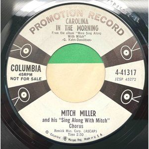 Mitch Miller Carolina in the Morning 45 Pop Vinyl Promo Record Columbia 4-41317